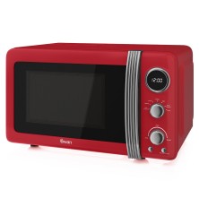 Swan 800W Retro Digital Microwave - Pink